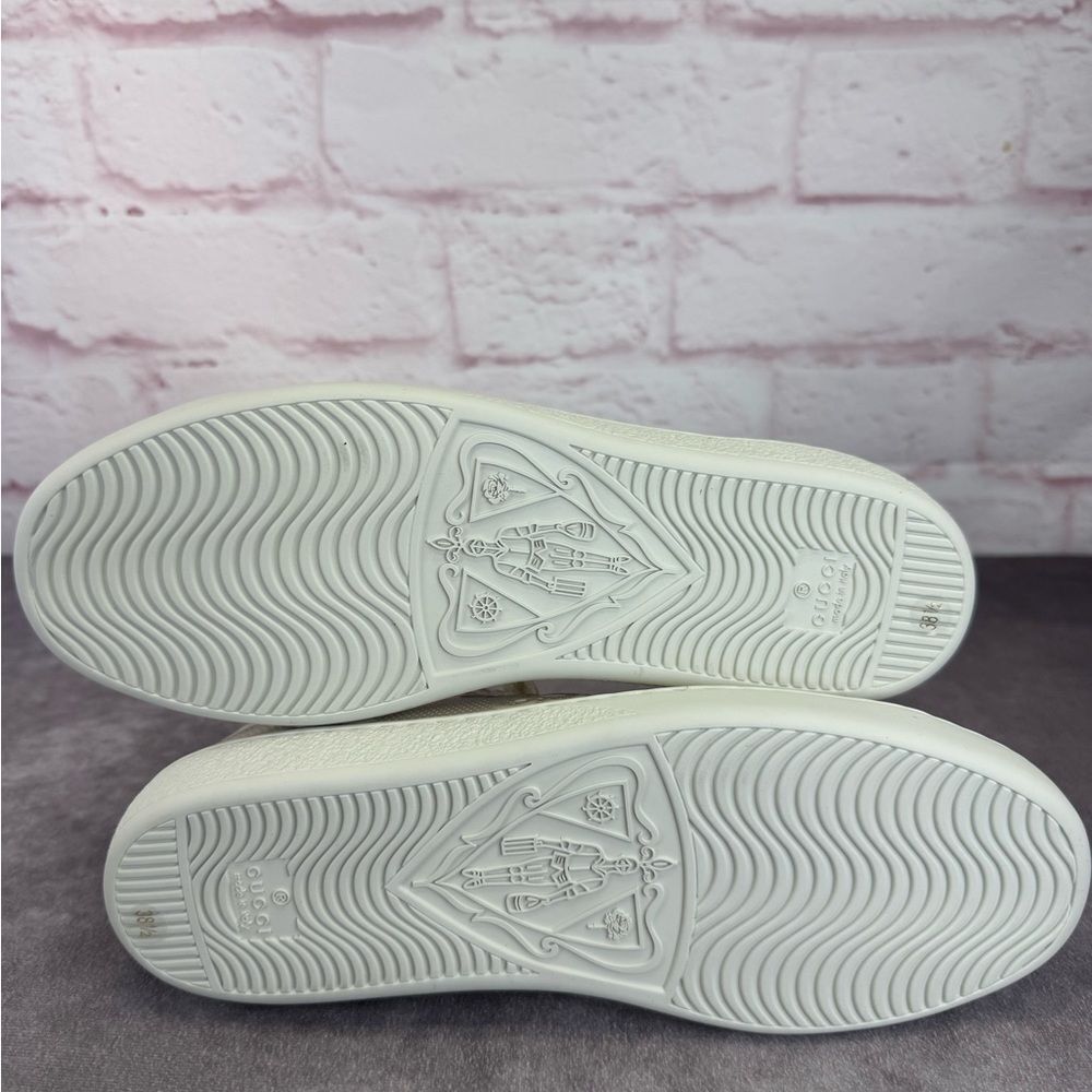 Gucci Women’s Series Gg Embossed Low Sneakers New 38.5 - Picture 9 of 12